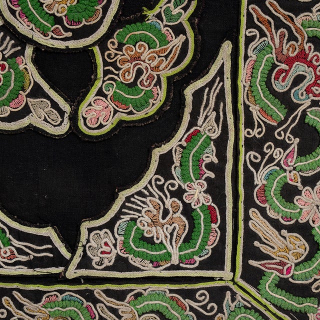 Early 20th Century China Charcoal Textile Wall Hanging For Sale - Image 10 of 15