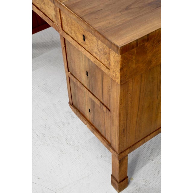 Brown Italian Art Deco Walnut Burl Desk, 1930s For Sale - Image 8 of 11