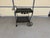 1960s Vintage Mid Century Modern Salterini Style Outdoor Iron Bar Cart on Wheels For Sale - Image 5 of 12