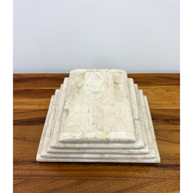 Late 20th Century Vintage Tessellated Stone Stepped Lidded Box For Sale - Image 5 of 9