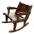 Vintage Angel Pazmino Rocking Chair - Hand Tooled Leather Ecuador For Sale