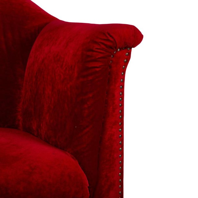 Red Velvet Gaudi Chair from Bretz For Sale - Image 4 of 14