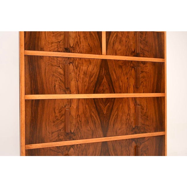 Art Deco Figured Walnut Chest of Drawers, 1930s For Sale - Image 9 of 11