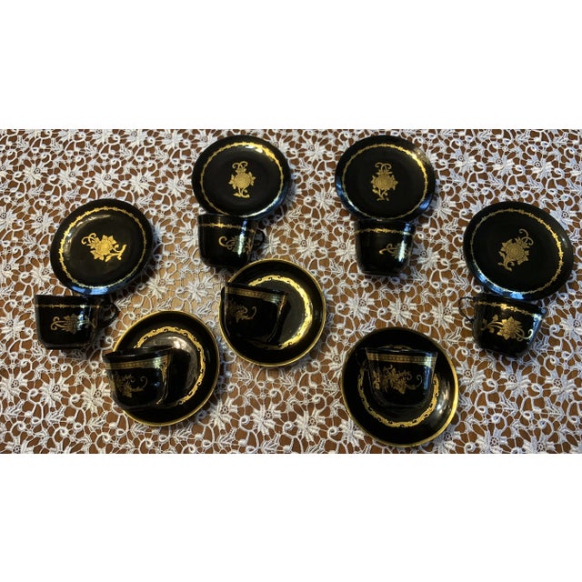 Lacquerware Cups and Saucers, 1960s, Set of 14 For Sale - Image 15 of 18