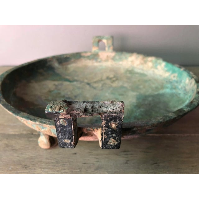 15th Century Chinese Zhou Dynasty Bronze Shallow Water Basin For Sale - Image 4 of 9