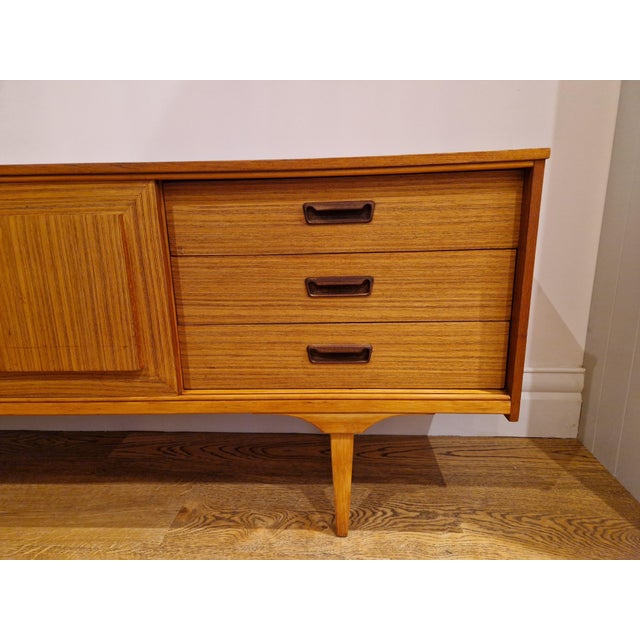 Mid-Century Blonde Sideboard with Sliding Doors, 1960s For Sale - Image 17 of 18