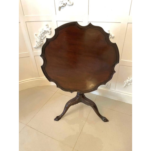 George III Mahogany Pie Crust Edge Centre Table For Sale - Image 10 of 11