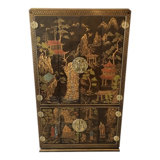 Henredon Asian Cabinet Armoire For Sale
