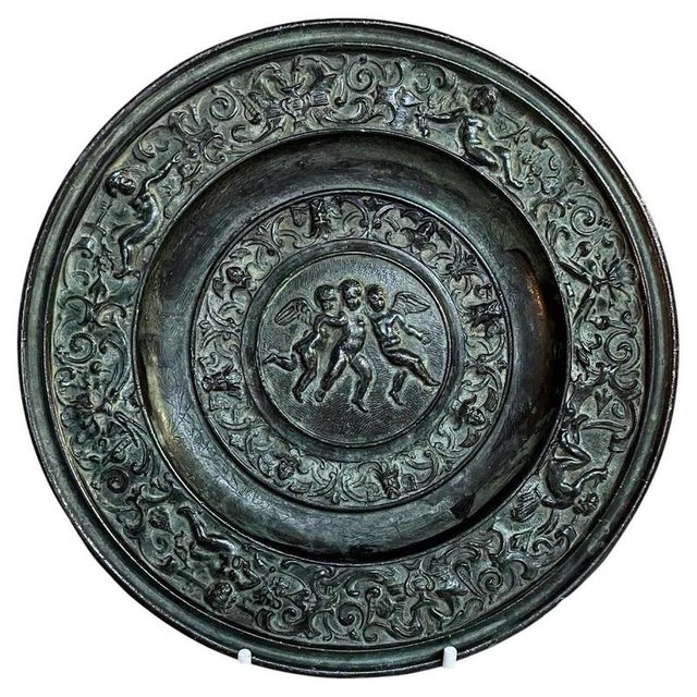 Antique 19th Century Victorian Grand Tour Bronze Plate, 1870 For Sale - Image 6 of 6