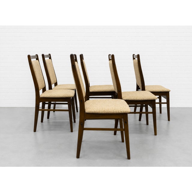 Set of Six - Mid Century Modern Dining Chairs, Made in Denmark, C. 1960’s | Danish Beech Scandinavian Chairs For Sale - Image 12 of 15