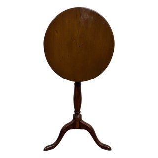 Antique 19th Century Mahogany Tilt Top Tea Occasional Pedestal Tripod Table For Sale