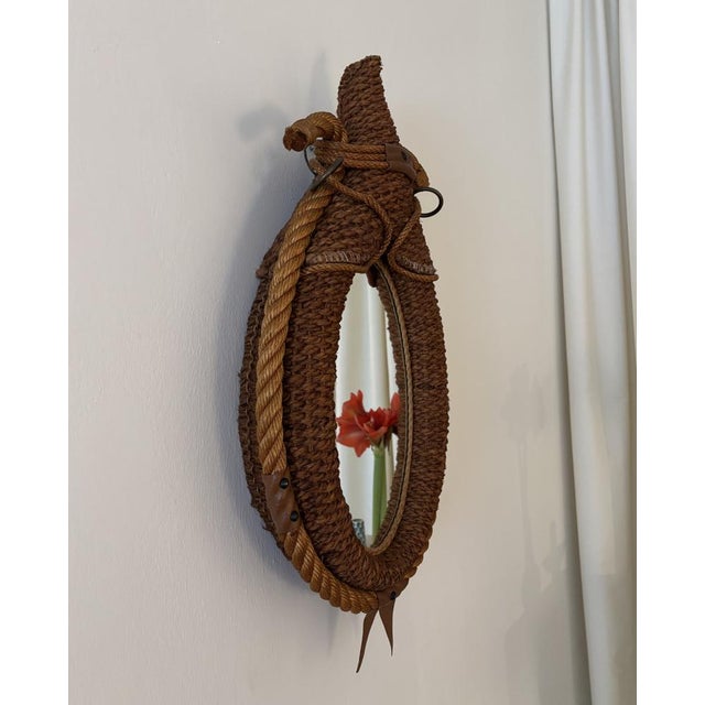 Wall Mirror attributed to Audoux Et Minet For Sale - Image 5 of 11