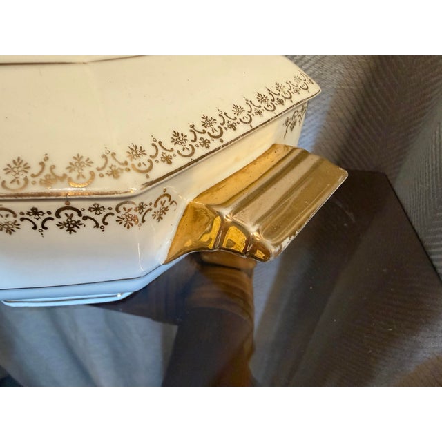 Ceramic 1940s Limoges France Deco Soup Tureen For Sale - Image 7 of 8