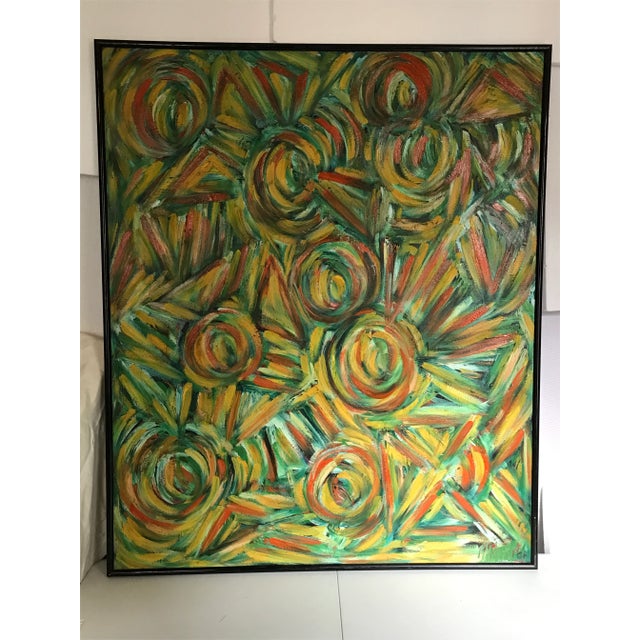 This painting has been exhibited, moved a few times to various locations, and it is in excellent condition. I stretched my...