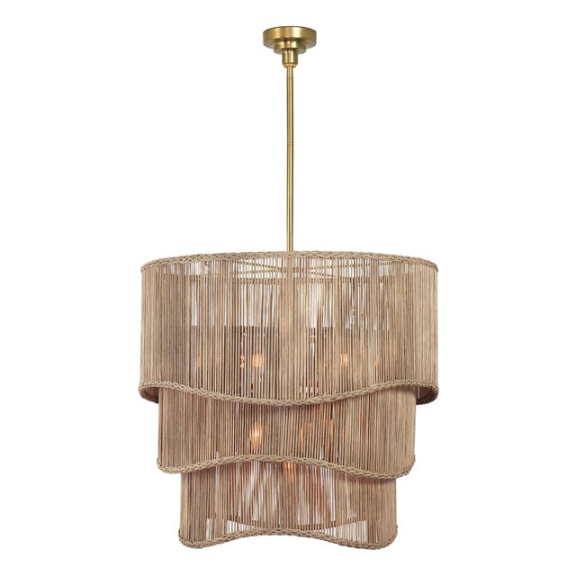 Nimes Drum Chandelier, Natural For Sale