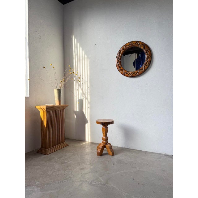 Round Rattan Mirror, 1980 For Sale - Image 3 of 18