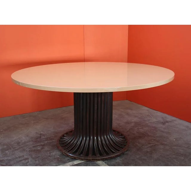 Wood Italian Round Table, 1970s For Sale - Image 7 of 7