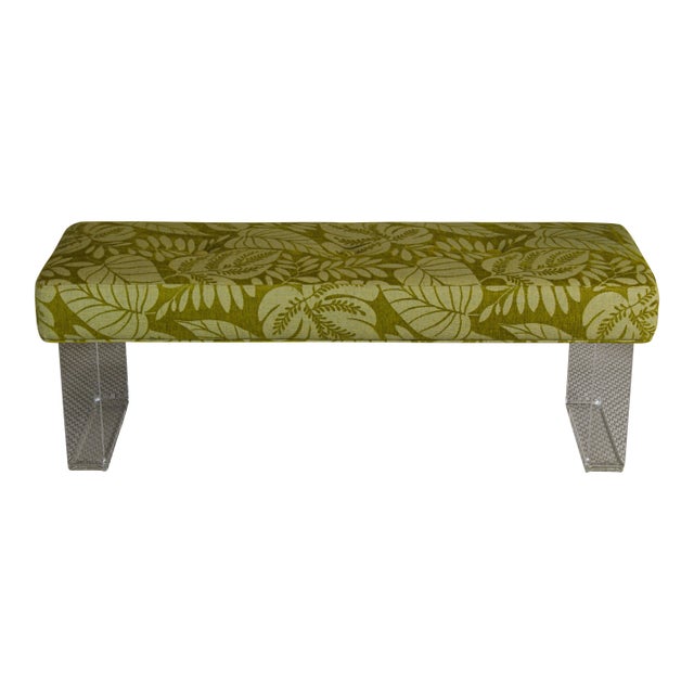 Waterfall Lucite Cadmium Green Bench For Sale