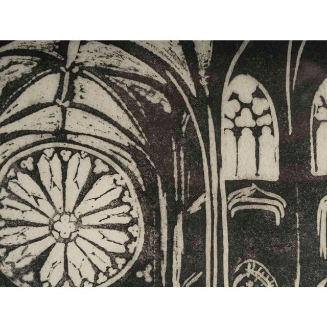 Ev Bouteil, Church Interior, Lithograph For Sale - Image 6 of 9