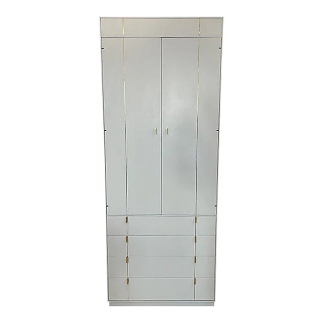 31.5" Finished Marseilles 2 Door 4 Drawer Hickory Manufacturing Co. Vintage Cabinet For Sale