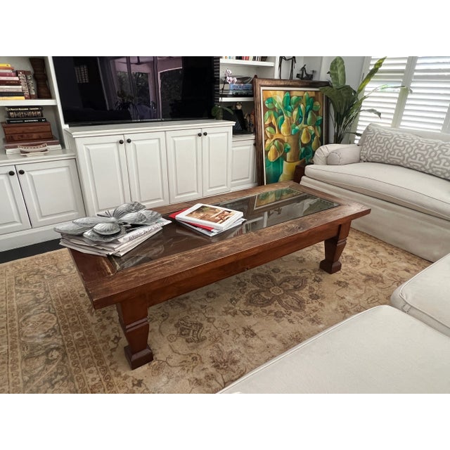 Chestnut 1990s Indonesian Coffee Table - Reclaimed Wood For Sale - Image 8 of 9