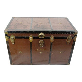 1920 Flat Top Trunk - Butterfield Trunk Co For Sale