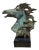 Original Bronze Mustang Bust Sculpture With Verdigris Finish For Sale