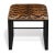 Italian Scalamandre Maison by Port 68 Medallion Black with Le Tigre Natural Single Bench For Sale - Image 3 of 3