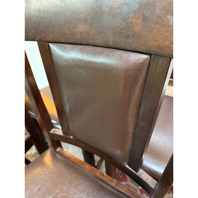 Brown Contemporary Bistro Extension Table + Chairs, Set of Five For Sale - Image 8 of 11