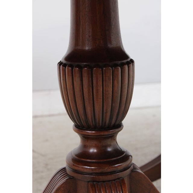 Traditional Baker Mahogany Inlaid Double Pedestal Dining Table For Sale - Image 3 of 17