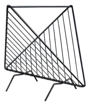 Vintage Abstract Mathieu Matégot Insp Mid Century Magazine Vinyl Album Holder Rack