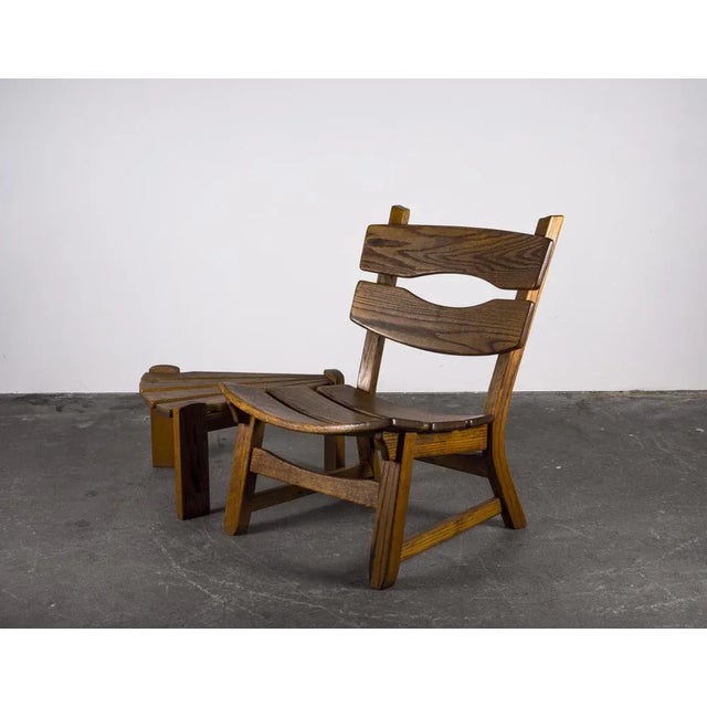 Set of Brutalist Chair and Stool in Oak by Dittmann & Co., 1960s For Sale - Image 18 of 18