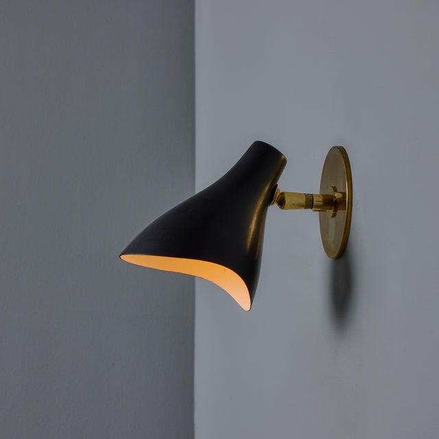 Black 1950s Gino Sarfatti Model #10 Sconce for Arteluce in Black For Sale - Image 8 of 12