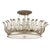 The acanthus leaves rising up from the rope-ringed band of the Biddulph Champagne Semi-Flush are made of wrought iron in a...