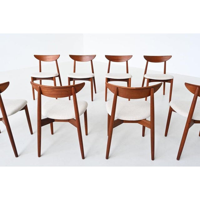 Dining Chairs in Teak by Harry Østergaard for Randers Møbelfabrik, Denmark, 1960s, Set of 8 For Sale - Image 11 of 18