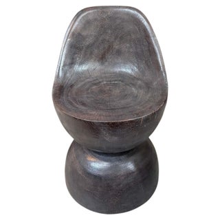 Andrianna Shamaris Sculptural Hand Carved Modern Organic Chair For Sale