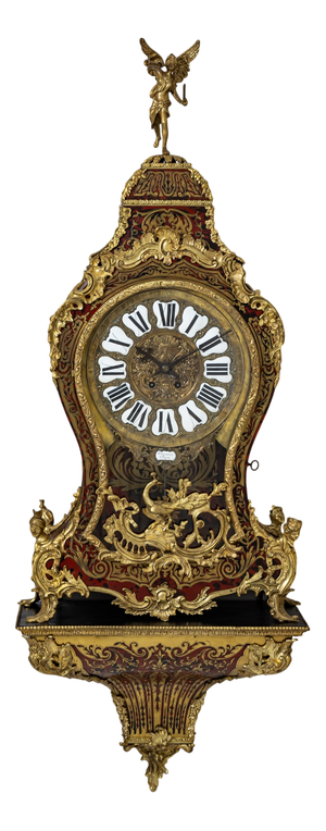 Louis XV Style Grand Cartel Clock with Console from Crosnier à Paris, Mid-19th Century