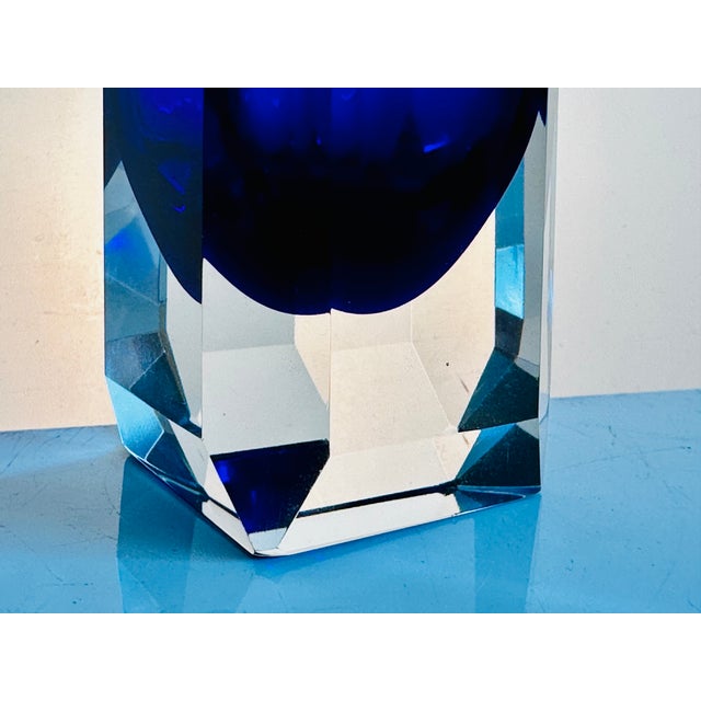 Vintage German Wasungen Block Vase from VEB Glaskunst, 1970s For Sale - Image 10 of 13