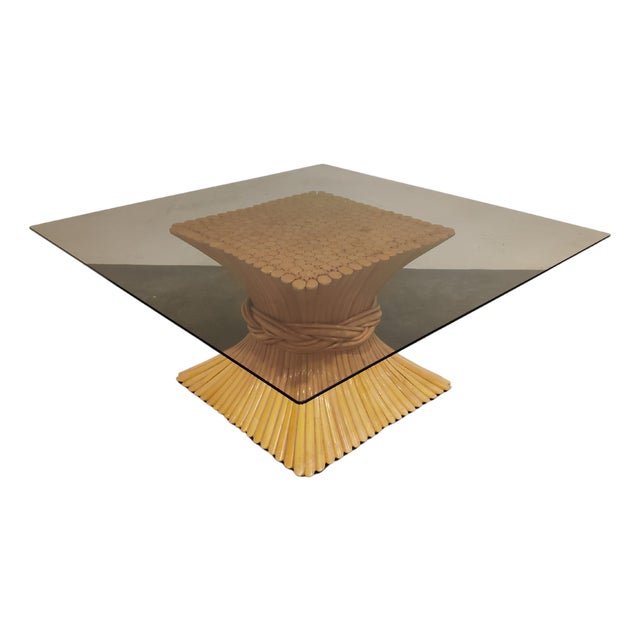 Bamboo Coffee Table from McGuire, 1980s For Sale