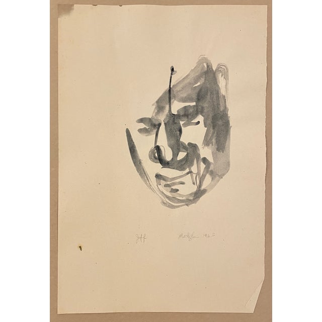 Painting on paper from the estate of Northwest School artist Neil Meitzler (1930 - 2009). Watercolor, signed, dated 1963...