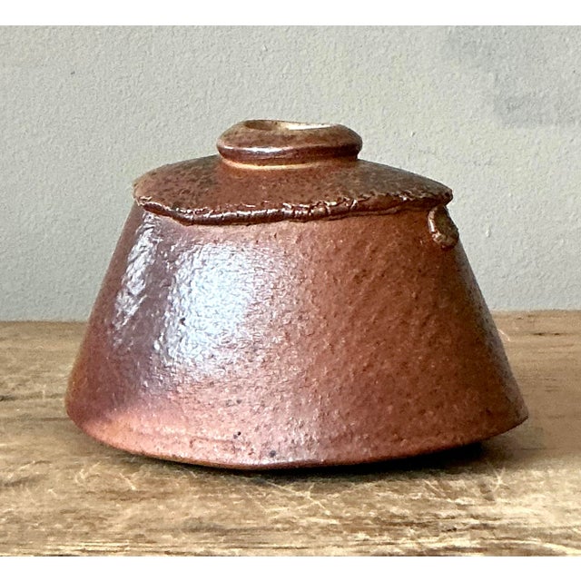 Vintage Boho Original Studio Pottery Vase For Sale - Image 4 of 11