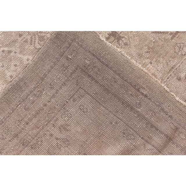 Beige Turkish Oushak Rug For Sale - Image 8 of 8