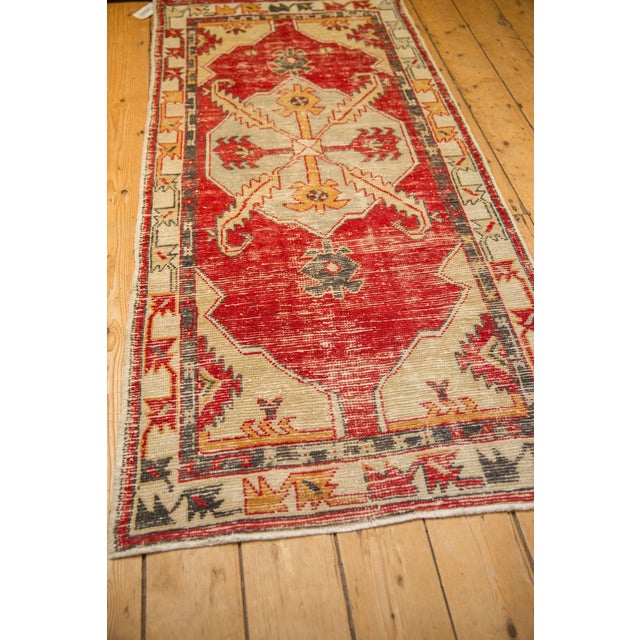 Red Vintage Distressed Oushak Rug Runner - 2'8" x 5'6" For Sale - Image 8 of 10