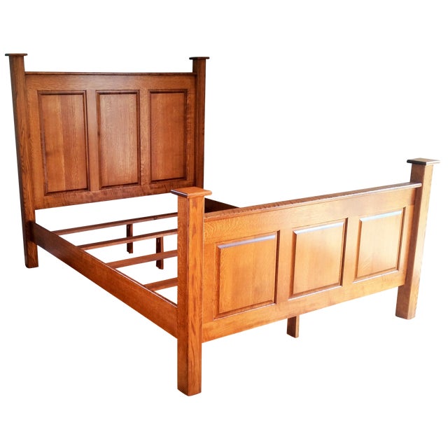 Amish Handcrafted Mission Style Headboard & Footboard Queen Bed Frame
