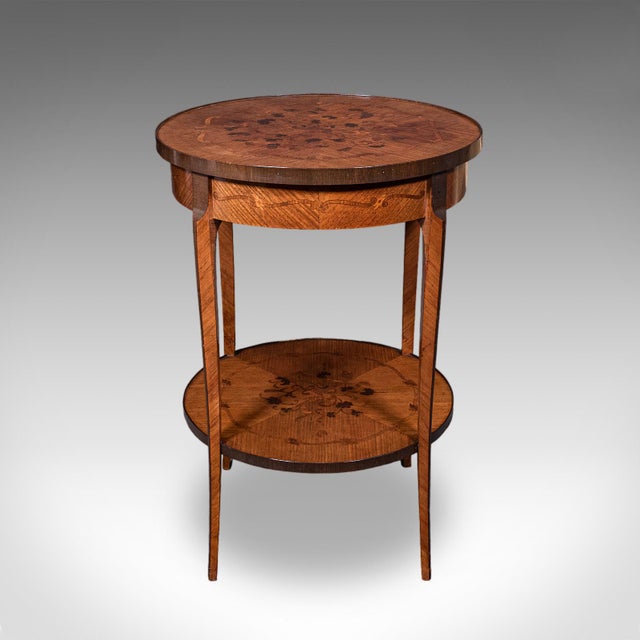 1900 - 1909 Antique Two Tier Occasional Table, French, Kingwood, Lamp, Jardiniere, Edwardian For Sale - Image 5 of 10