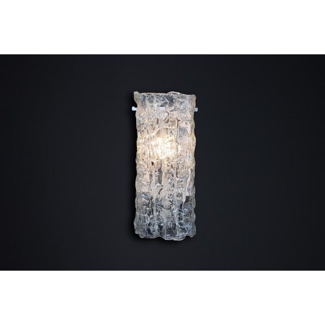 Mid-Century Large Art Glass Sconces, Austria, 1950s For Sale - Image 4 of 16