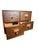 Mid-Century Modern Vintage Macey 4-Drawer Library Card Catalog Cabinet – Solid Wood Brass Hardware For Sale - Image 3 of 11