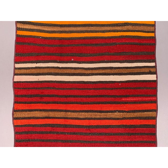 Turkish Narrow Kilim Runner Rug For Sale - Image 6 of 7