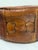 Vintage Peruvian Hand-Tooled Leather Ottoman For Sale - Image 10 of 17