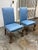 Chippendale Chippendale Moiré-Patterned Fabric Side Chairs, Vintage For Sale - Image 3 of 12